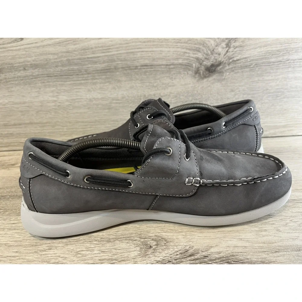 Cole Haan Men's Grand Atlantic Boat Shoe‎ 11.5 M Style C36081 Gray Slip On